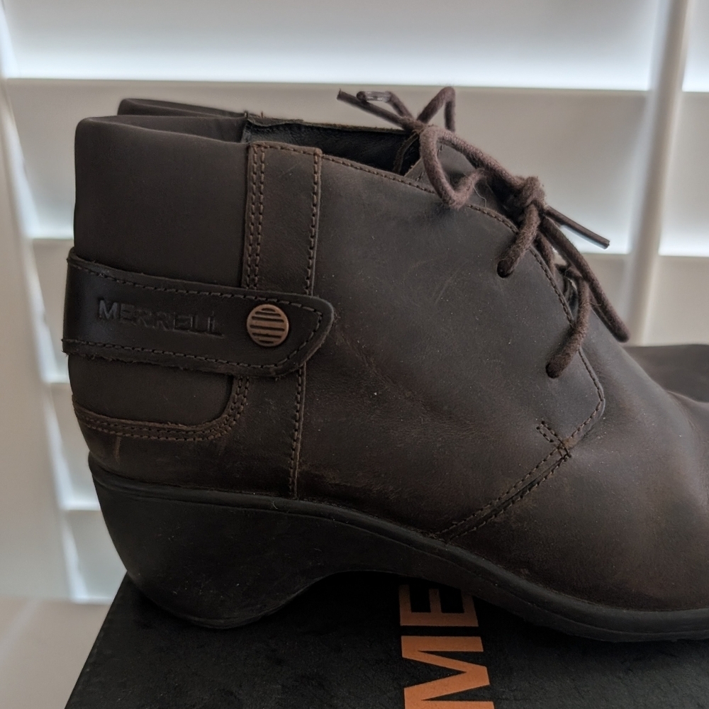 🥁 Merrell Veranda Lace Ankle Boot In Butter Rum (with box) - Picture 7 of 13